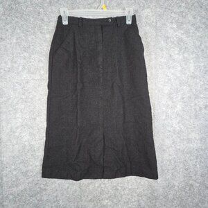 Diane Von Furstenberg  Vintage Women's Wool Midi Length Skirt Dark Gray Size 10